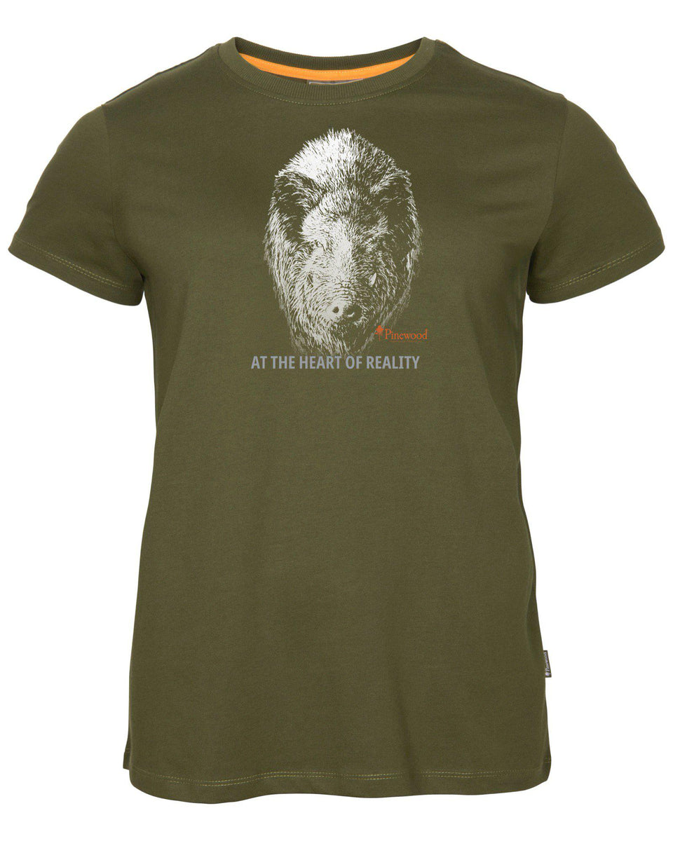 3467-713-01_Pinewood-Wild-Boar-T-Shirt-Womens_Hunting-Olive