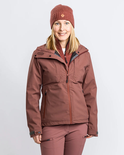 Telluz Damen Jacke - Wind- und wasserdicht - Pinewood