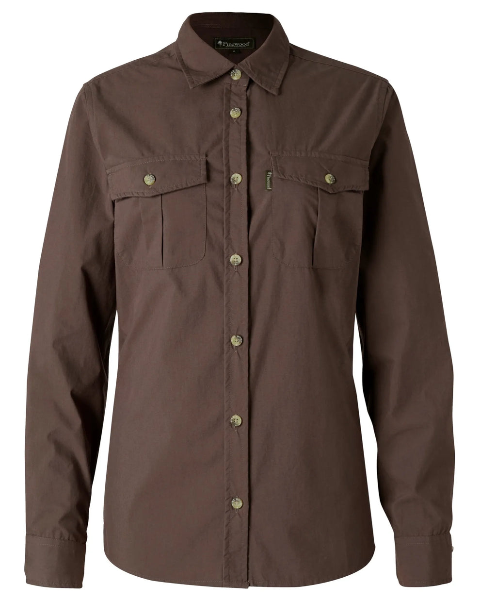 3228-128-01_Pinewood-InsectSafe-Poplin-Long-Sleeve-Shirt-Womens_Dark-Olive