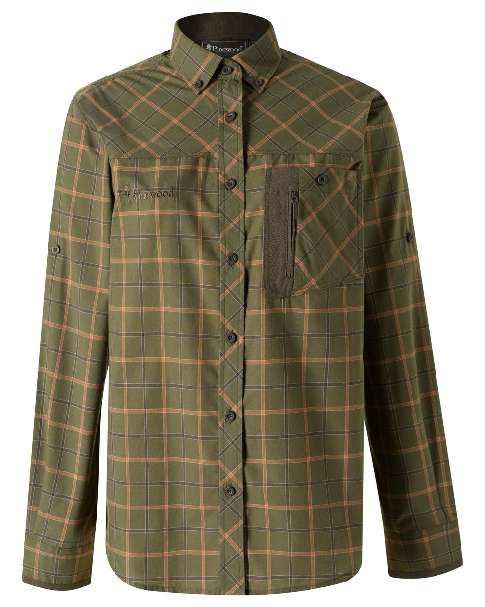 3329-704-01_Pinewood®-Wolf-Shirt-Womens_Green-Terracotta