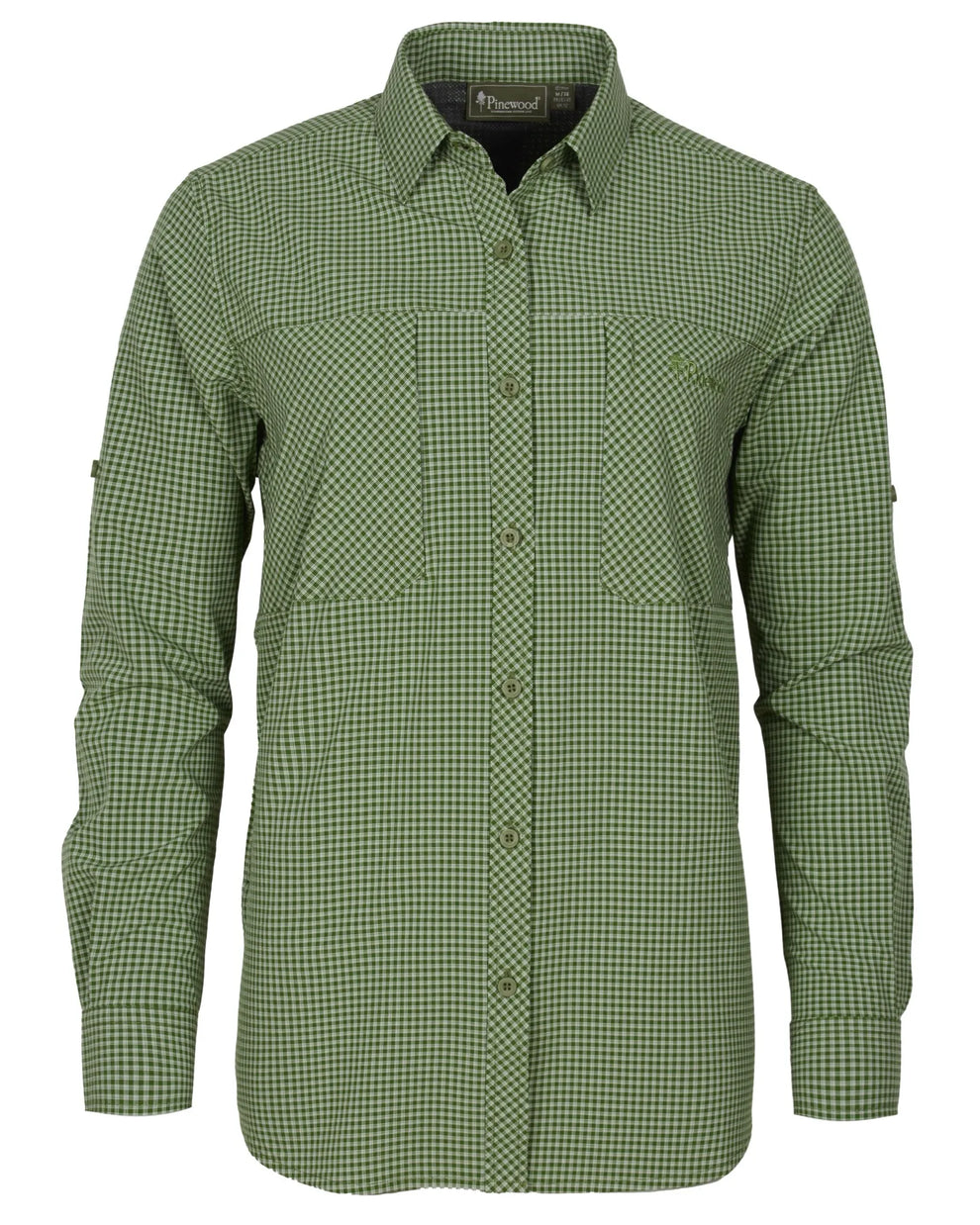 3341-760-01_Pinewood-Insect-Shirt-Womens_PineGreen-Offwhite