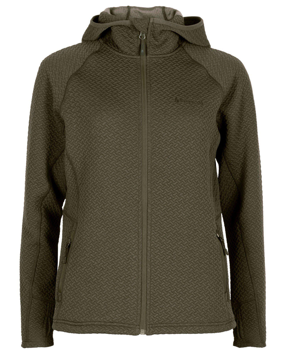 3514-142-01_Pinewood-Everyday-Travel-Full-Zip-Hoodie-Womens_Dark-Green-Melange