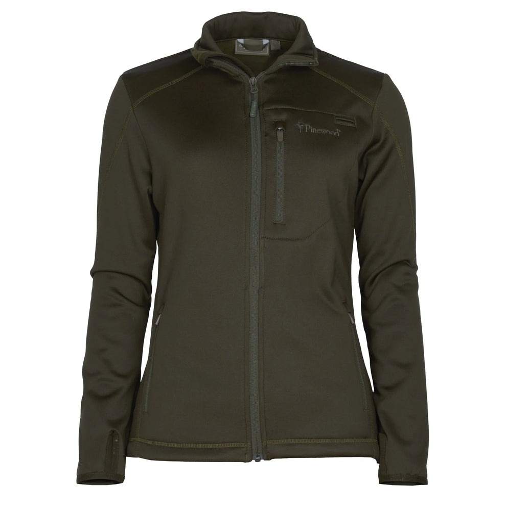 3775-733-01_Pinewood-Furudal-Frazer-Active-Power-Fleece-Womens_Dark-Mossgreen