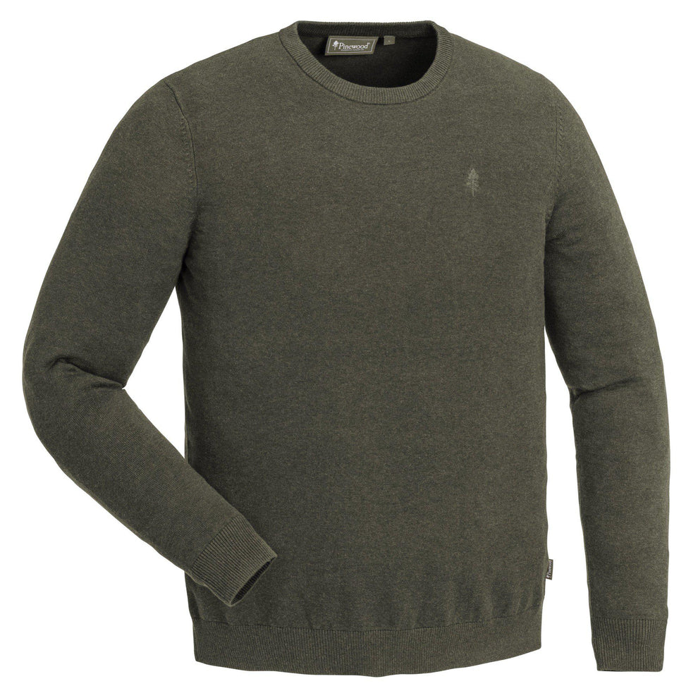 5049-116-01_Pinewood-Varnamo-Crewneck-Knitted-Sweater-Mens_Green-Melange