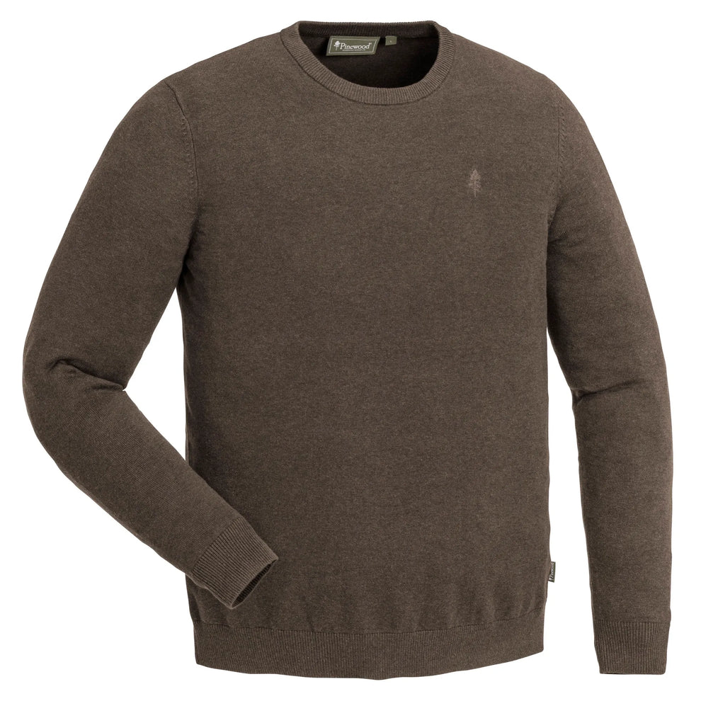 5049-207-01_Pinewood-Varnamo-Crewneck-Knitted-Sweater-Mens_Brown-Melange