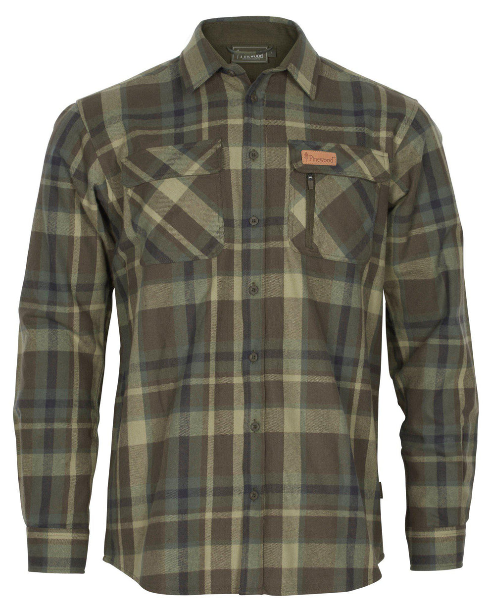 5487-115-01_Pinewood-Lappland-Rough-Flannel-Shirt-Mens_Green-Brown