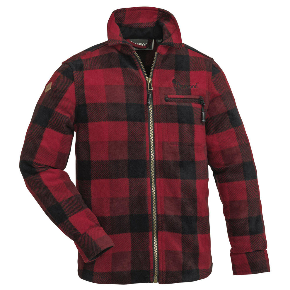 6069-518-01_Pinewood-Kids-Fleece-Shirt-Kanada_Red-Black