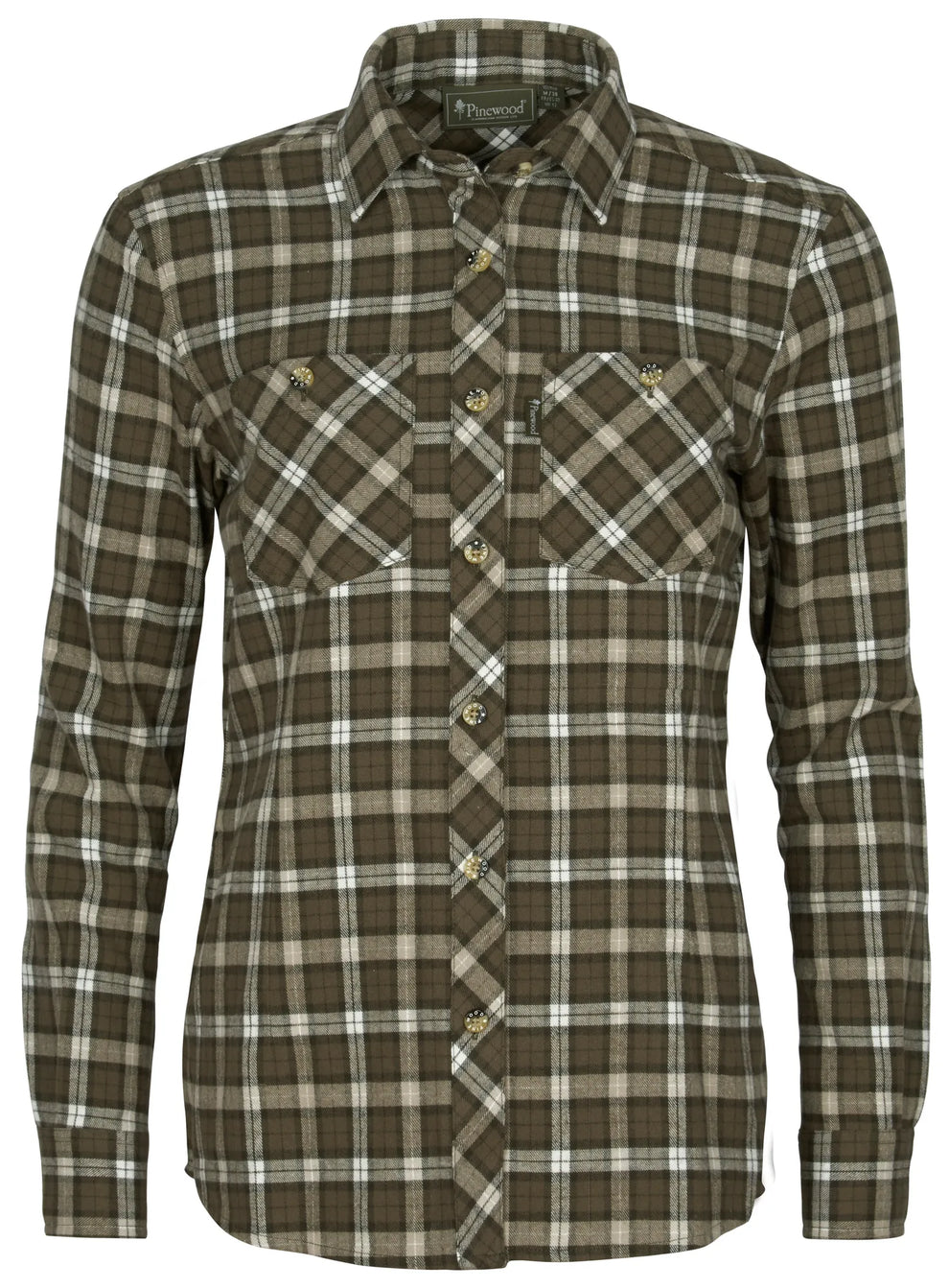 9327-188-01_Pinewood-Felicia-Shirt-Womens_Dark-Green-Offwhite 6405